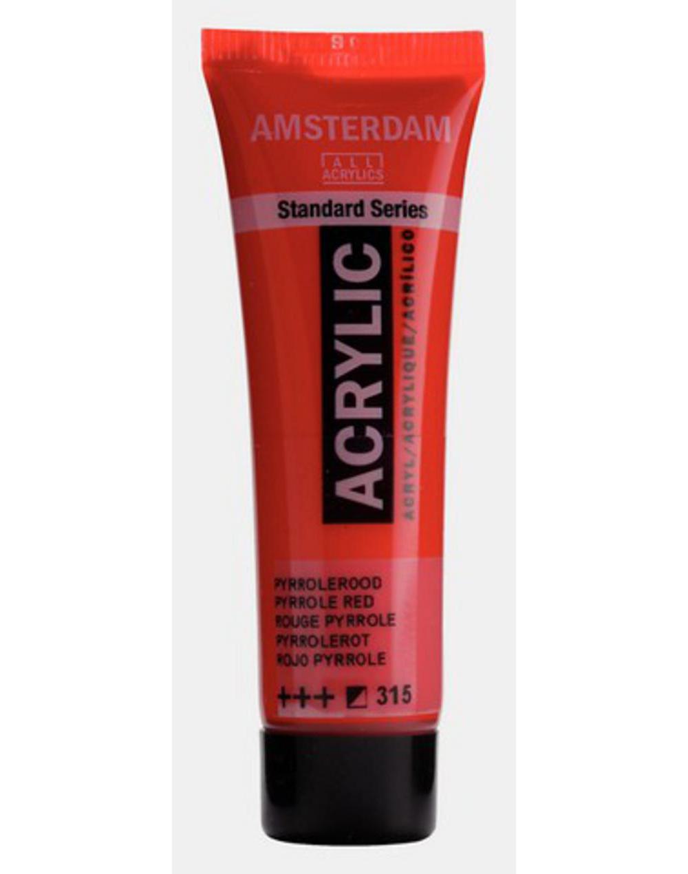Amsterdam, Acrylic, Art & School, Paint, 20ml, 974510, Pyrrole Red